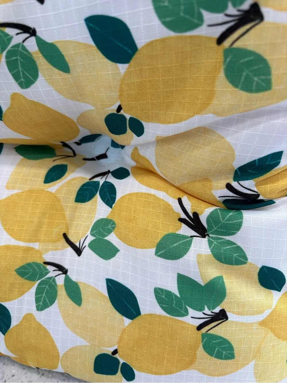 NWT Lemon Print/Green Stripe Reversible Pet Crate Mat - Yellow & Green
